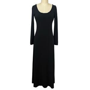 NWT Vintage Isaac Mizrahi Black Maxi Y2K Goth Whimsigoth Dark Fairy Dress S $210